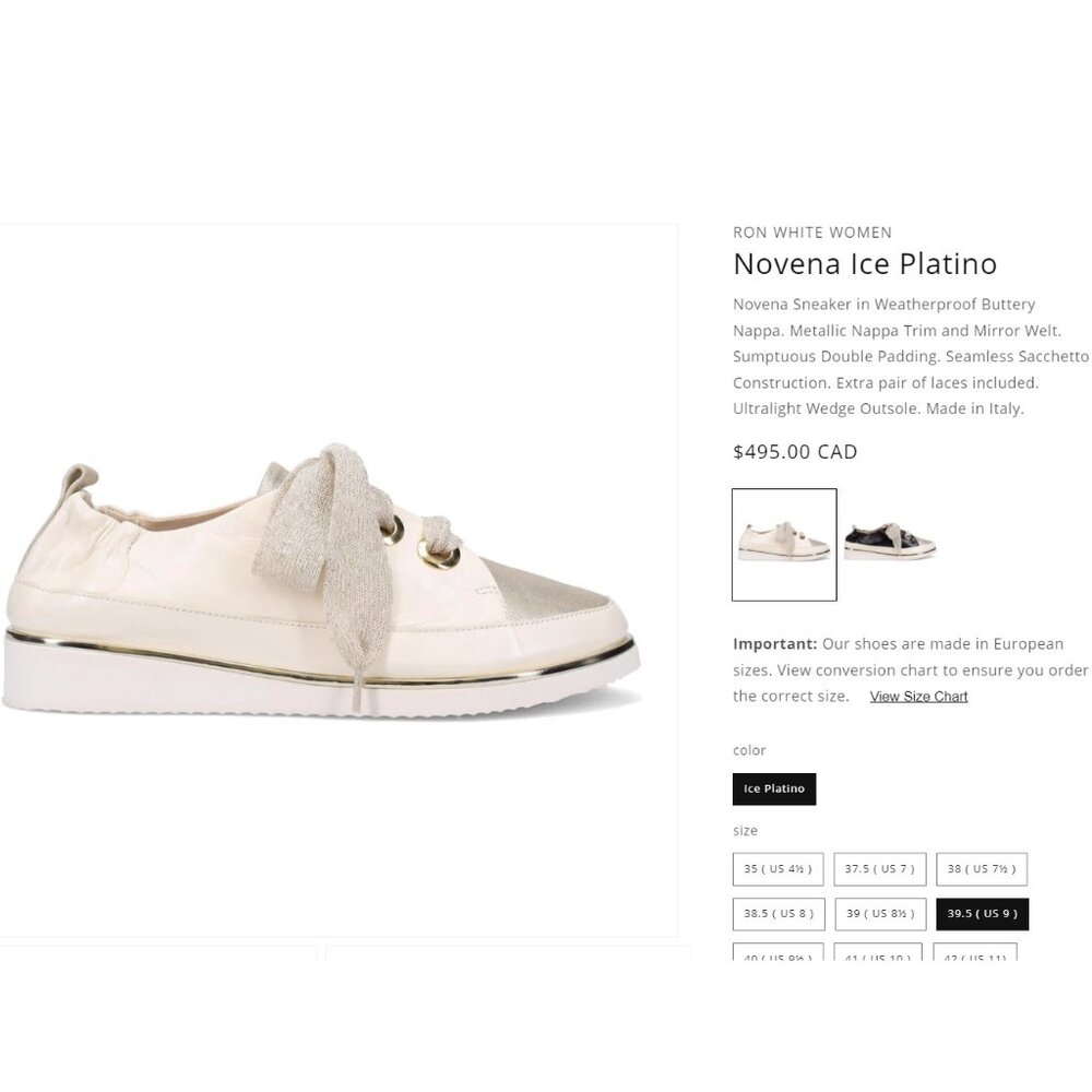 Ron White Novena Ice Platino Sneakers  - Picture 2 of 9